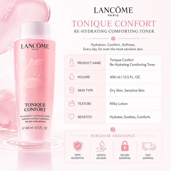 Lancôme Tonique Confort Hyaluronic Acid Toner 400ml