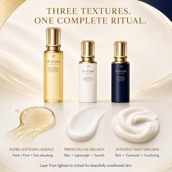 Clé de Peau Beauté Key Radiance Care Lotion, Day & Night Emulsion 3-Piece Set