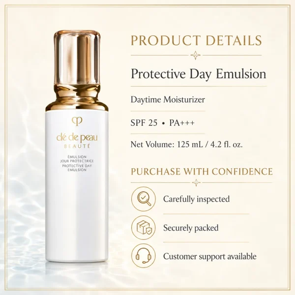 Lightweight daytime emulsion providing 24-hour hydration, SPF 25 protection and barrier support.