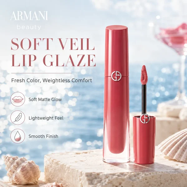 Giorgio Armani Pink Cap Lip Lacquer – Smooth Color & Luminous Finish