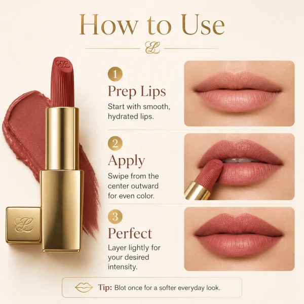 Estée Lauder Pure Color Lipstick – Rich Color & Smooth Finish