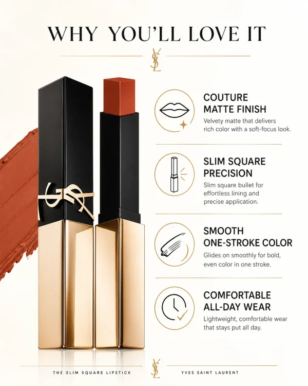 YSL Rouge Pur Couture The Slim Lipstick – Rich Color & Elegant Matte Finish