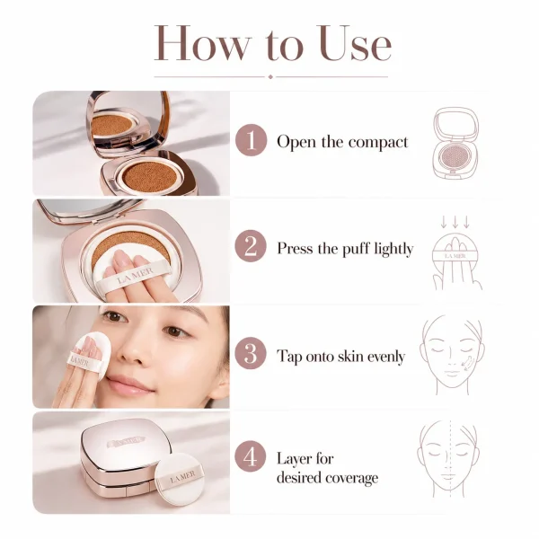 La Mer Cushion Foundation – Hydrating Coverage & Natural Radiant Finish