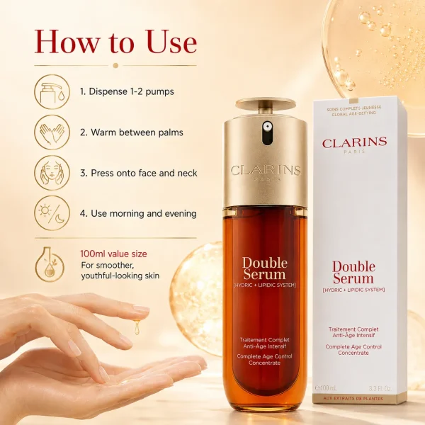 ChatGPT Image 2026年8月30日 20_25_42 (3) Clarins Double Serum Complete Age Control Concentrate 100ml New Version