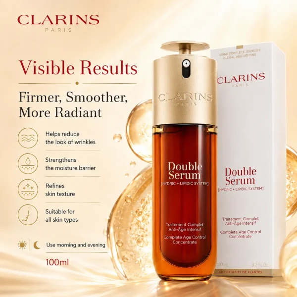 ChatGPT Image 2026年8月30日 20_25_42 (5) Clarins Double Serum Complete Age Control Concentrate 100ml New Version