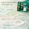 # LA MER 4-Piece Skin Care Set Discover a complete La Mer skincare ritual with this luxurious 4-piece skin care set, featuring four iconic treatments designed to hydrate, prepare, strengthen and care for the skin. The collection brings together **Crème de la Mer, The Treatment Lotion, The Concentrate and The Eye Concentrate**, creating a sophisticated daily skincare routine inspired by La Mer's signature Miracle Broth™. From the silky hydration of The Treatment Lotion to the restorative care of The Concentrate and the nourishing comfort of Crème de la Mer, each formula complements the next step of your skincare ritual. The Eye Concentrate provides targeted care for the delicate eye area, helping reduce the appearance of dark circles, lines and wrinkles. ### What's Included **1. Crème de la Mer** La Mer's iconic ultra-rich moisturizer, ideal for drier skin. Its luxurious texture delivers rich hydration while helping skin look smoother, softer and more radiant. **2. The Treatment Lotion** A silky, lightweight hydrator designed to energize and prepare the skin for the treatments that follow. **3. The Concentrate** A velvet-smooth treatment serum formulated to strengthen, visibly soothe and protect the skin barrier. **4. The Eye Concentrate** A concentrated eye treatment designed to reduce the appearance of dark circles, lines and wrinkles while caring for the delicate eye area. ### Key Benefits * Complete four-step luxury skincare ritual * Provides rich, replenishing hydration * Helps prepare skin for subsequent treatments * Helps visibly soothe and strengthen the skin barrier * Helps improve the appearance of skin smoothness and radiance * Targets visible signs of aging around the eye area * Features La Mer's signature Miracle Broth™ skincare heritage * Ideal for creating a refined daily skincare routine * An elegant luxury skincare gift set ### Recommended Skincare Routine **Step 1 – Prepare** Apply The Treatment Lotion after cleansing to hydrate and prepare the skin. **Step 2 – Treat** Apply The Concentrate to help soothe and strengthen the skin barrier. **Step 3 – Eye Care** Apply The Eye Concentrate gently around the eye area. **Step 4 – Moisturize** Finish with Crème de la Mer to lock in moisture and leave skin feeling nourished and comforted. ### The La Mer Experience From preparation to treatment, eye care and moisturization, this four-piece collection brings together some of La Mer's most recognizable skincare essentials in one elevated ritual. Each formula is designed to complement the others, helping transform everyday skincare into a luxurious, sensorial experience.