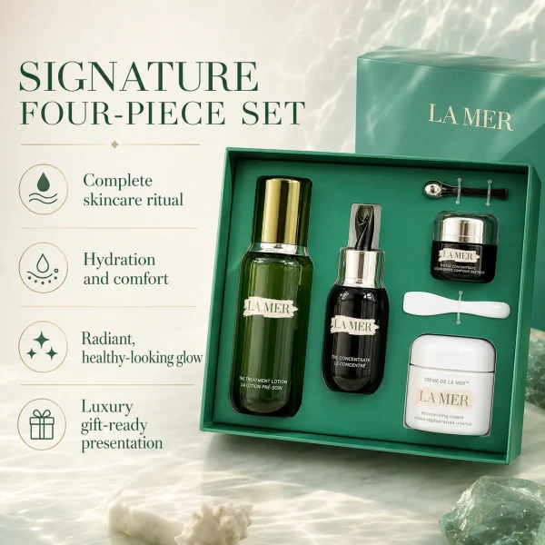 LA MER 4-Piece Skin Care Set (Crème de la Mer + Treatment Lotion + The Concentrate + Eye Concentrate)
