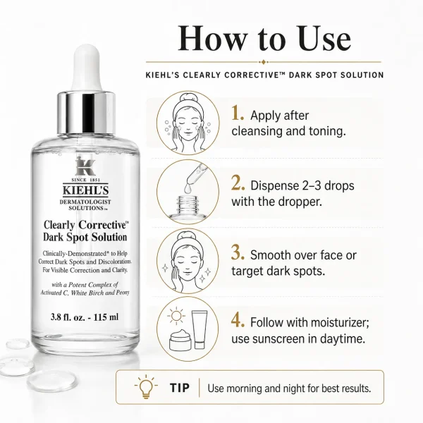 ChatGPT Image 2026年8月5日 12_25_47 (5) Kiehl's Clearly Corrective Dark Spot Solution 115ml Large Size